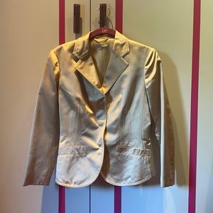 Prada Vintage satin champagne fitted blazer